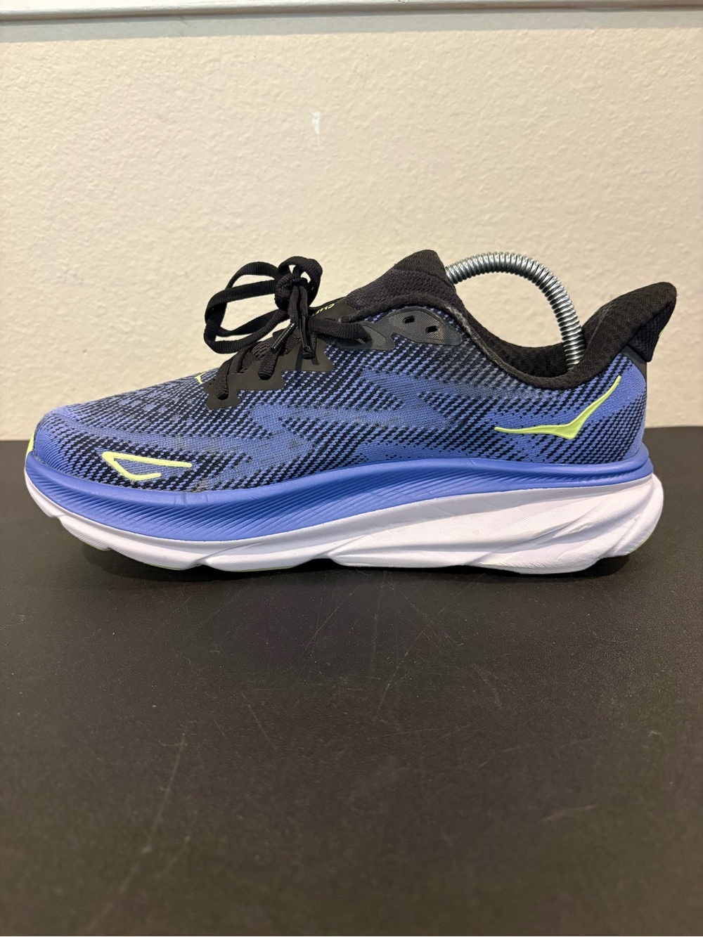 Hoka Clifton 9 Running Shoes Blue Black Women Size 8.5B 1127896 BCKS Sneakers - Picture 3 of 9